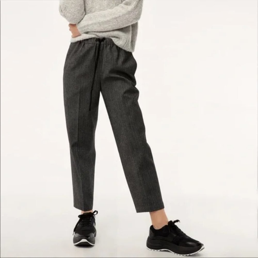 Aritzia The Group by Babaton | Jimmy Cropped drawstring trousers in Charcoal